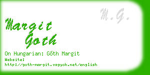 margit goth business card